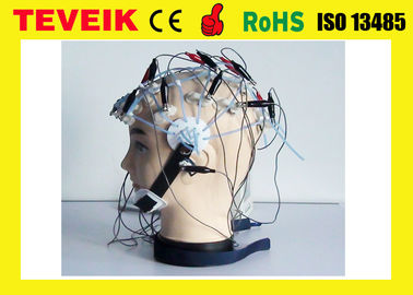 Fabrikpreis von Neurofeedback 20 Führungen medizinischen EEG Hut mit silberner überzogener kupferner Elektrode trennend